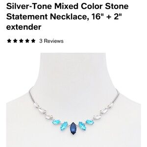 Guess silver and blue necklace NWT- style Denim Dreams